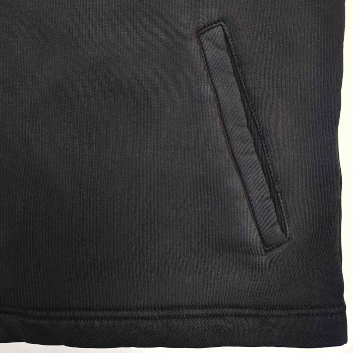 GaIIery Dept. 1:1 quality version Streetwear Solid Black Front And Back Vintage French Letter Print Lapel Full Zip Loose Fit Sweat Jacket 29367372