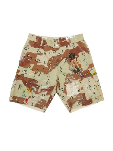 GaIIery Dept. [Big & Tall for weights up to 260 lbs]1:1 quality versionStreetwear Desert Camo Front And Back Patch Graffiti Print Distressed Multi Pocket Loose Fit Cargo Shorts 29367379