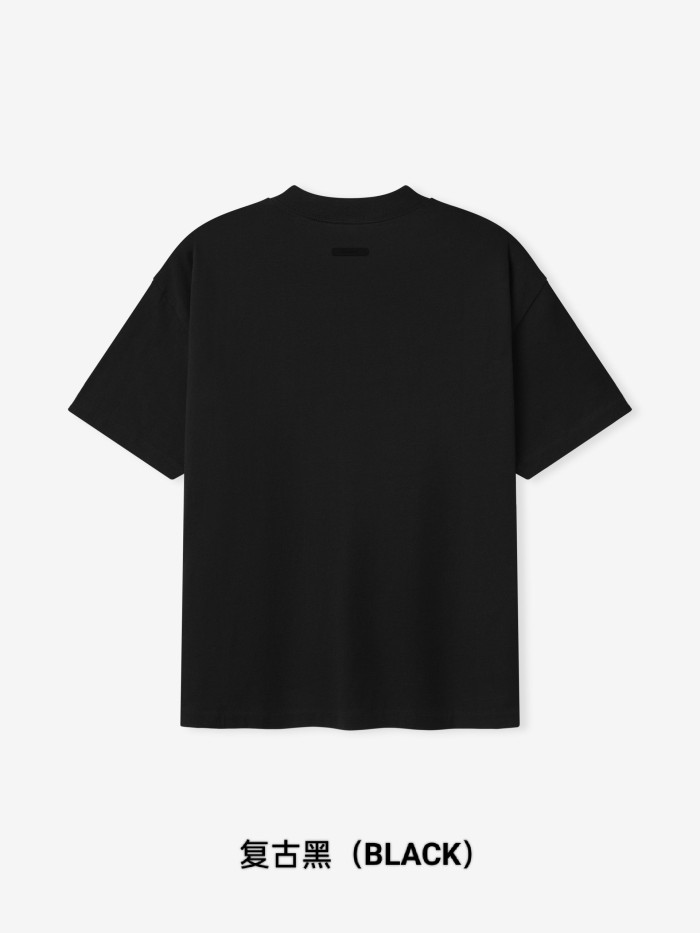 Fear Of God (Essentials) [Big & Tall for weights up to 220 lbs]1:1 quality version Streetwear Script Letter Print Tee &  Shorts Set 2 colors 29368214