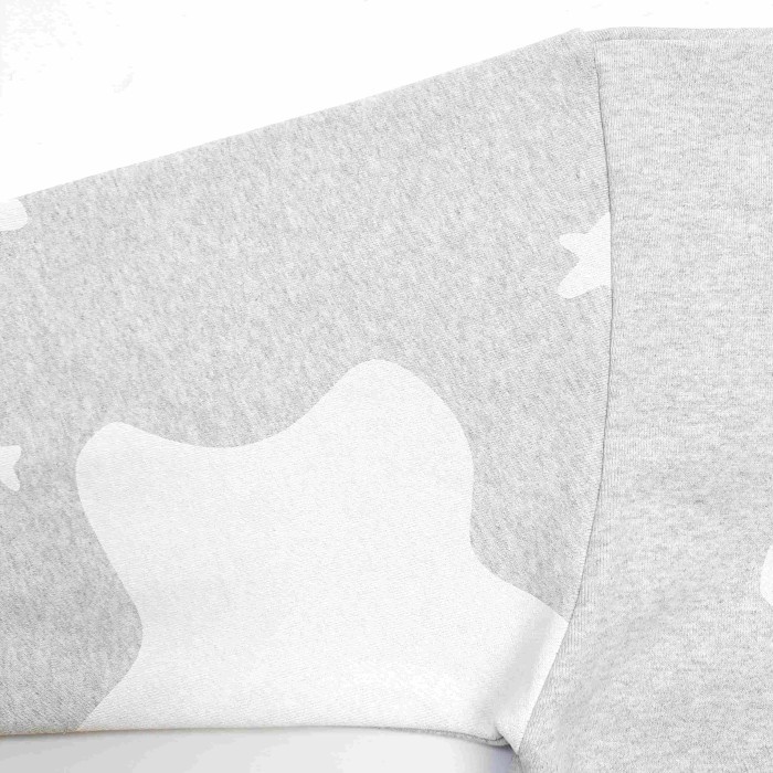 Sp5der [Big & Tall for weights up to 220 lbs]1:1 quality version High Street Heather Gray Curved Letter Star All Over Print Hoodie & Pants Set 29368154
