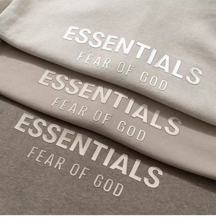 Fear Of God (Essentials) [Big & Tall for weights up to 220 lbs]1:1 quality version 3D Metal Emblem High Frequency Letter Print Zipper Hoodie 6 colors 29368216