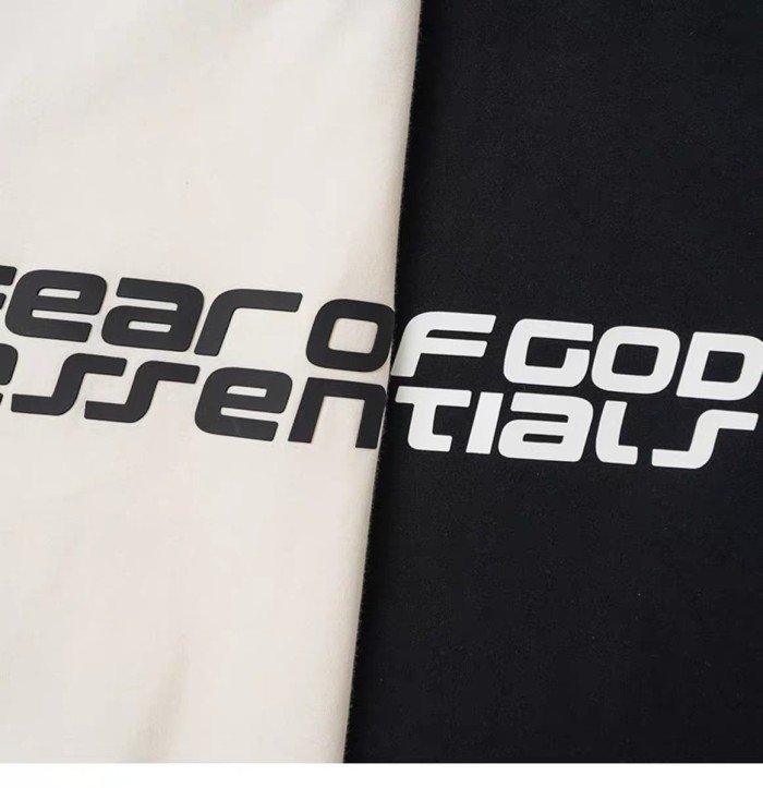 Fear Of God (Essentials) [Big & Tall for weights up to 220 lbs]1:1 quality version Double-line bold lettering T-shirt 2 colors 29053688