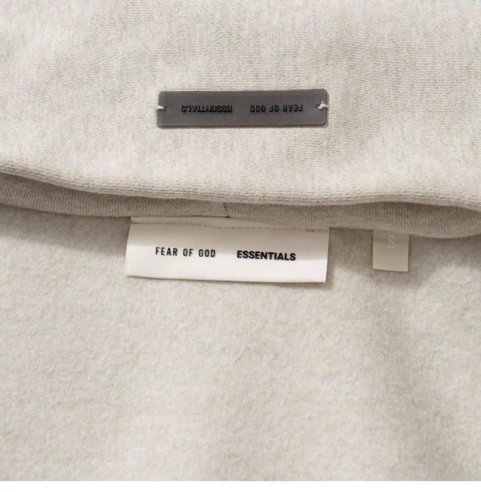 Fear Of God (Essentials) [Big & Tall for weights up to 220 lbs]1:1 quality version 3D Metal Emblem High Frequency Letter Print Zipper Hoodie 6 colors 29368216