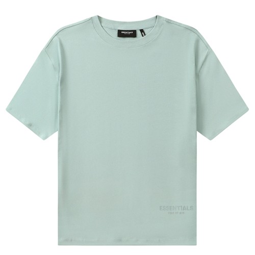 Fear Of God (Essentials) [Big & Tall for weights up to 220 lbs]1:1 quality version Streetwear Solid Color Front Small Letter Back Big Logo Print Crew Neck T-shirt 4 colors 29368212
