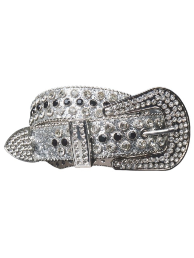 [50% Off]Hip hop style crystal belt gold silver 18082509