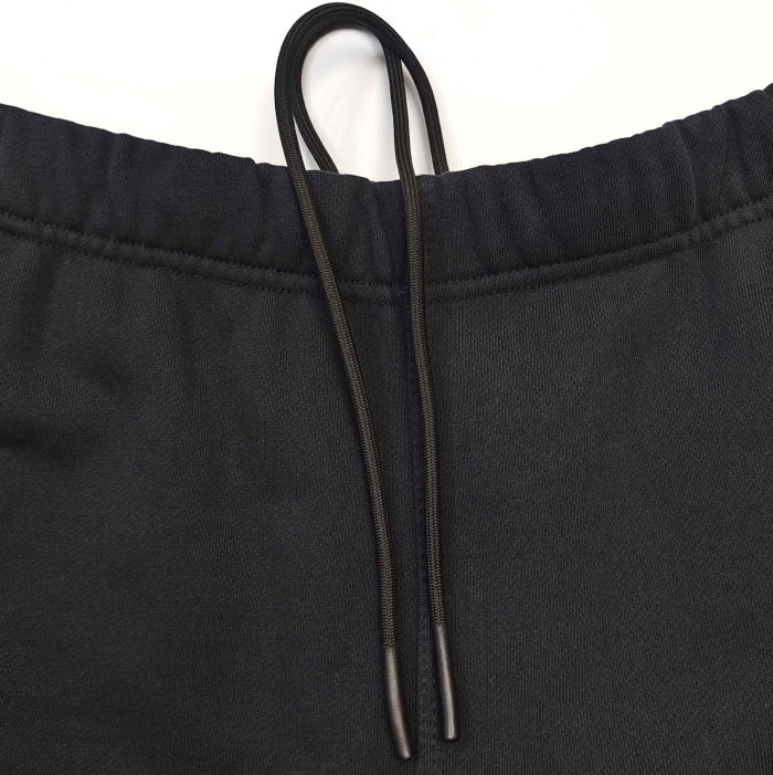 GaIIery Dept. [Big & Tall for weights up to 260 lbs]1:1 quality version Streetwear Black Gray Color Block Letter Print Zip Up Hoodie & Pants Set 29368165