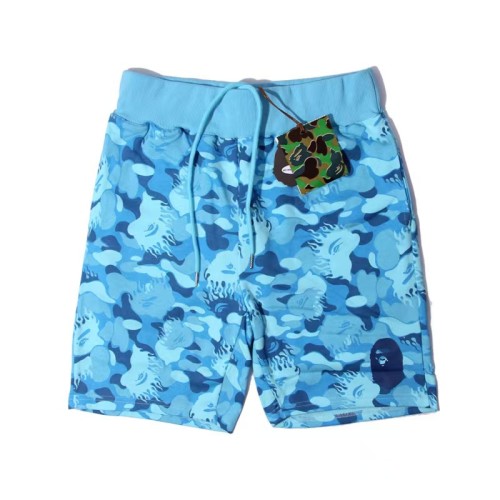 A Bathing Ape Bape Flame Blue Camo Shark Straight Fit French Terry Five Inch Beach Shorts 2 colors 29368326