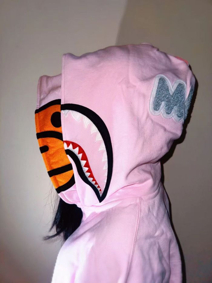 A Bathing Ape Bape 1:1 quality version Camo Ape Shark Milo KT Monkey Unisex Embroidered Zip Up Hoodie 3 colors 29368405
