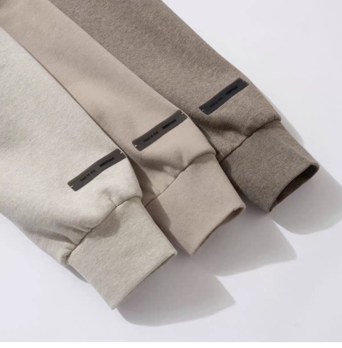 Fear Of God (Essentials) [Big & Tall for weights up to 220 lbs]1:1 quality version 3D Metal Emblem High Frequency Letter Print Zipper Hoodie 6 colors 29368216