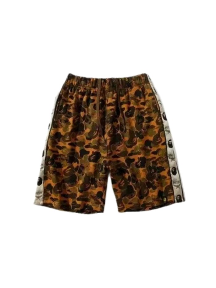 A Bathing Ape Bape Y2K Camouflage All Over Print Side Logo Tape Loose Fit Five Inch Shorts 29368402