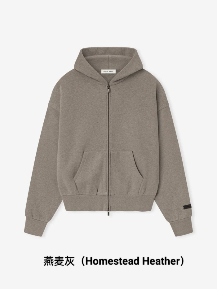 Fear Of God (Essentials) [Big & Tall for weights up to 220 lbs]1:1 quality version 3D Metal Emblem High Frequency Letter Print Zipper Hoodie 6 colors 29368216