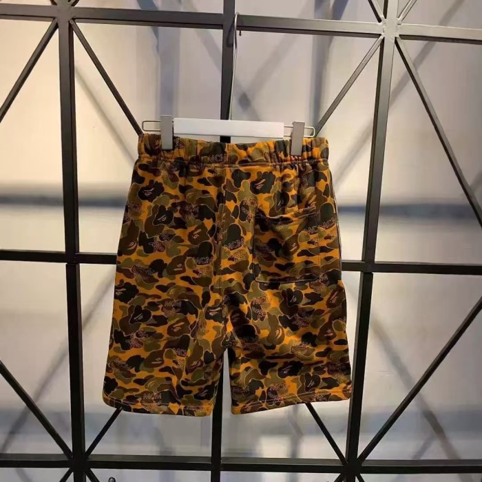A Bathing Ape Bape Y2K Camouflage All Over Print Side Logo Tape Loose Fit Five Inch Shorts 29368402