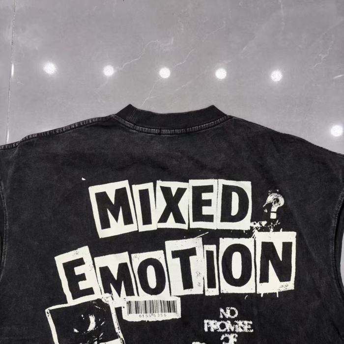 Mixed Emotion Ruins Style Collage Portrait Poster Print Tank Tops 29370429