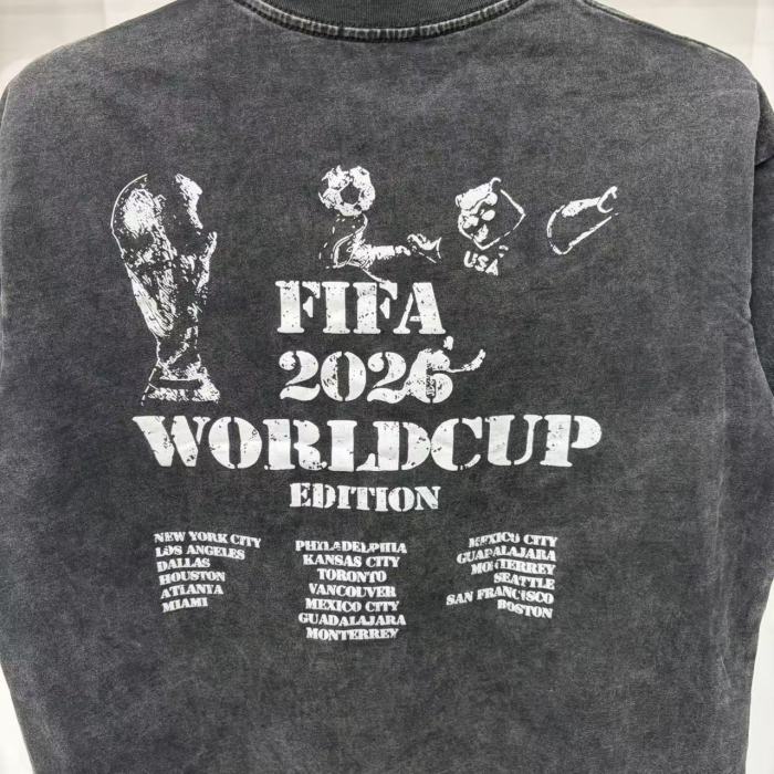 Mixed Emotion USA Canada Mexico World Cup Flame Eagle Print T-shirt 29370498