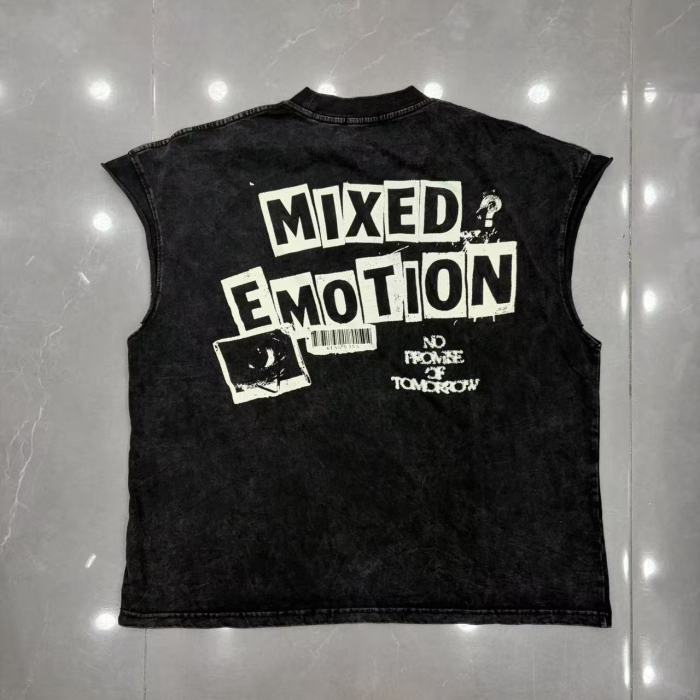Mixed Emotion Ruins Style Collage Portrait Poster Print Tank Tops 29370429