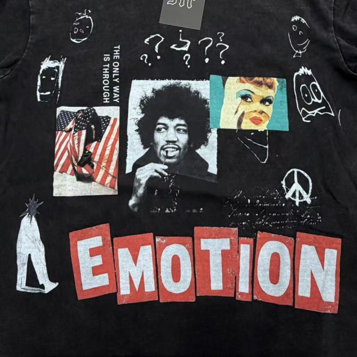 Mixed Emotion Rock Celebrity Photo Poster Collage Print T-shirt 29370505