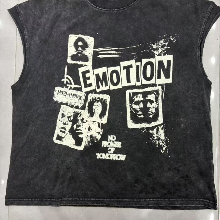 Mixed Emotion Ruins Style Collage Portrait Poster Print Tank Tops 29370429