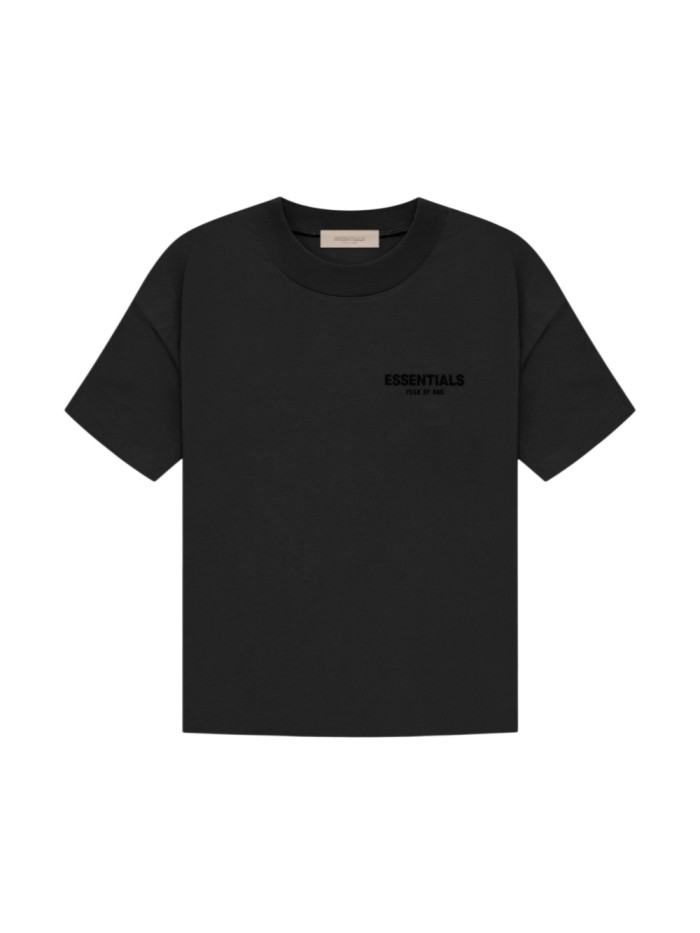 [50% Off][Big & Tall for weights up to 220 lbs]1:1 quality version Black Flocking Print Short Sleeve 20099018