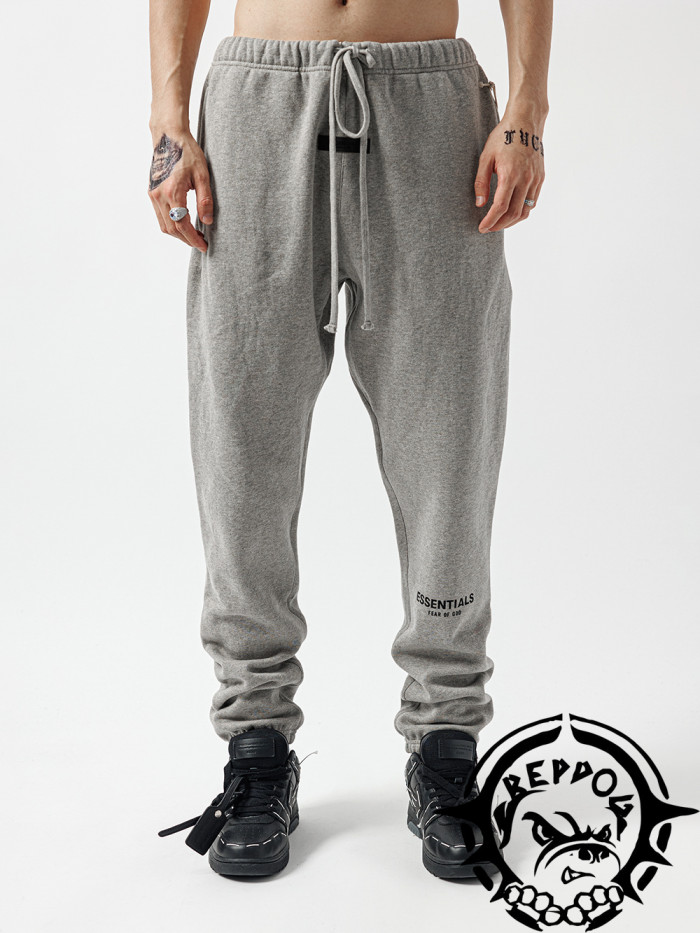[50% Off][Big & Tall for weights up to 220 lbs]1:1 quality version Black flocking printed sweatpants 3 colors 20098580