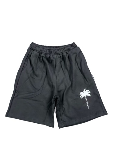Palm Angels Coconut Alphabet Washed Black Shorts