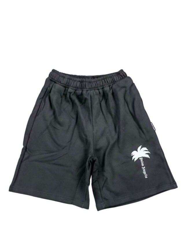 Palm Angels Coconut Alphabet Washed Black Shorts