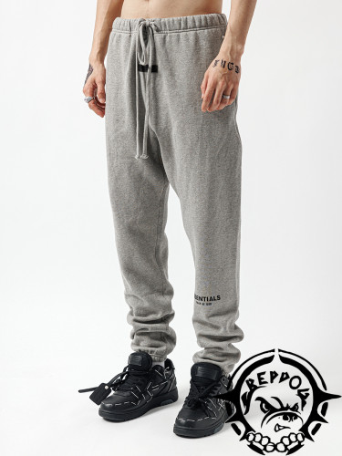 [50% Off][Big & Tall for weights up to 220 lbs]1:1 quality version Black flocking printed sweatpants 3 colors 20098580
