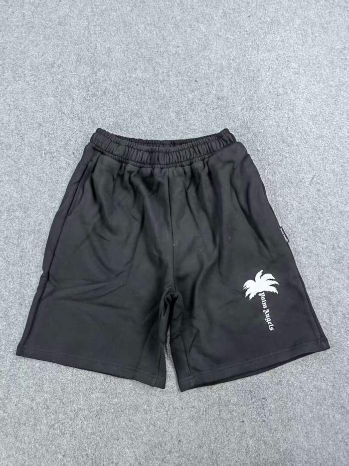 Palm Angels Coconut Alphabet Washed Black Shorts