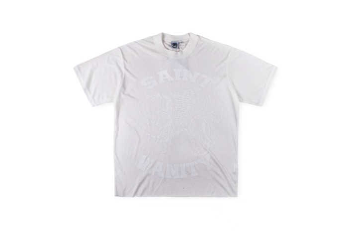 Saint Vanity 1:1 quality version Totem Letter Raw Outseam Print Tee 12 colors 28313350