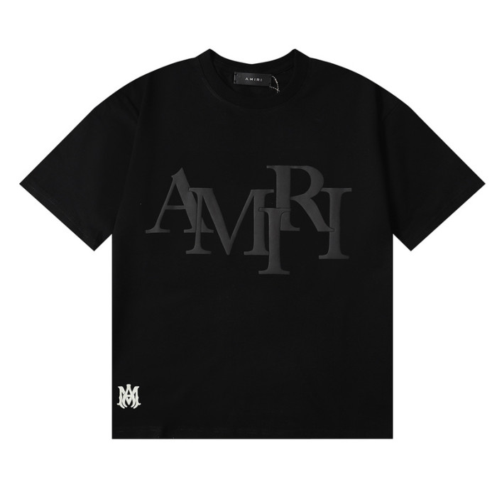 Mismatched Foam Letter Print Round Neck Tee 4 colors