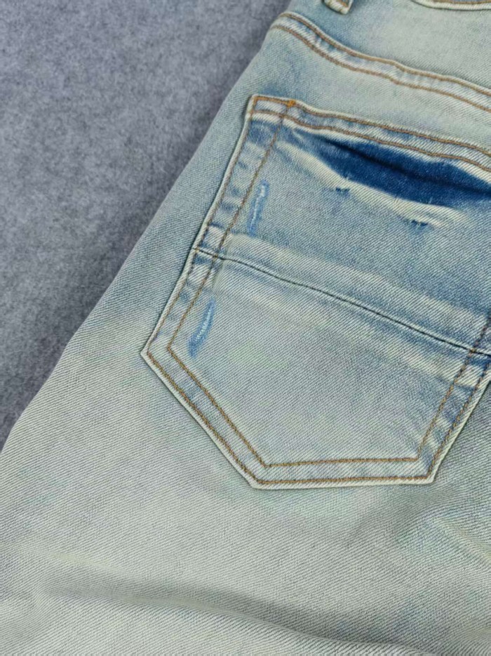 1:1 quality version 28143160 Side Bone Embroidered Jeans