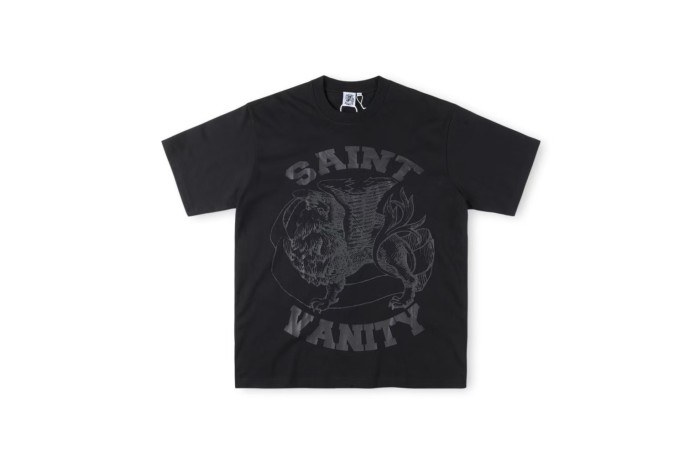 Saint Vanity 1:1 quality version Totem Letter Raw Outseam Print Tee 12 colors 28313350