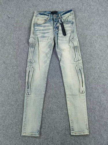 1:1 quality version 28143160 Side Bone Embroidered Jeans