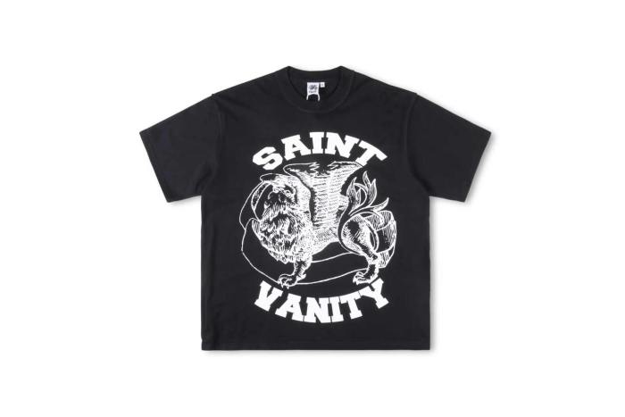 Saint Vanity 1:1 quality version Totem Letter Raw Outseam Print Tee 12 colors 28313350