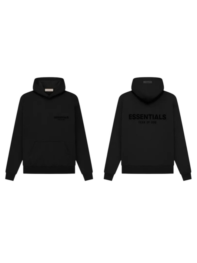 [50% Off][Big & Tall for weights up to 220 lbs]1:1 quality version Black flocking monogrammed hoodie 20223216