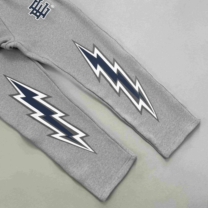 Eric Emanuel 1:1 quality version Streetwear Chest Monogram And Side Lightning Graphic Print Hoodie & Pants Tracksuit Set 2 colors 29375014