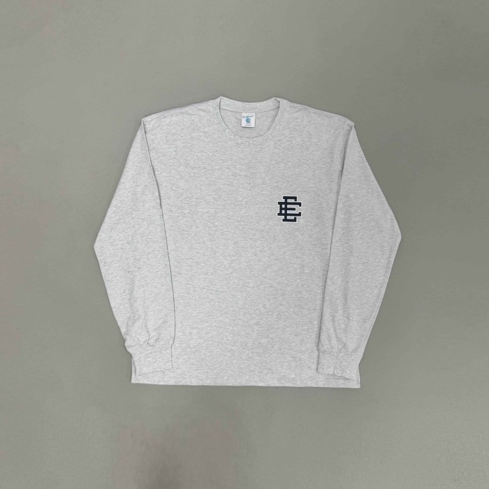 Eric Emanuel 1:1 quality version Retro Casual Front Chest Monogram Badge Print Long Sleeve T-Shirt 29375005