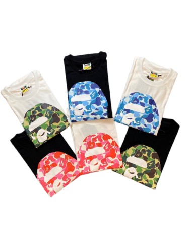 [50% Off]1:1 quality version ABC camo ape head logo tee 21607979