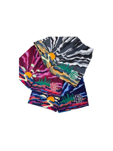 Eric Emanuel Streetwear Sunset Cityscape Full Print Loose Fit Breathable Mesh Athletic Shorts 3 colors 29374913