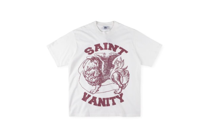 Saint Vanity 1:1 quality version Totem Letter Raw Outseam Print Tee 12 colors 28313350