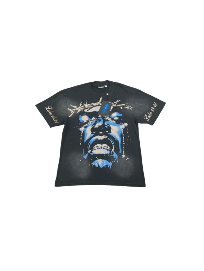 Hellstar Studio Weeping figures back angel wings printed washed version tee