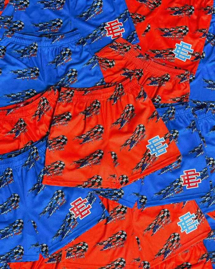 Eric Emanuel Streetwear All Over Dart Print Loose Fit Breathable Mesh Athletic Shorts 2 colors 29374886
