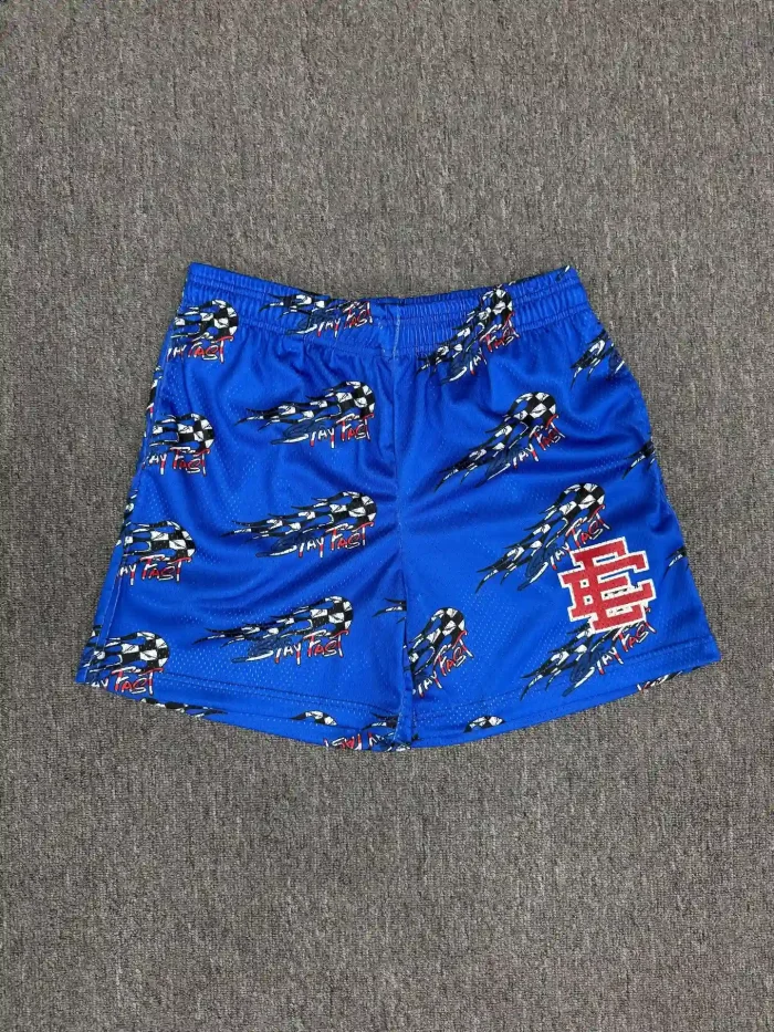Eric Emanuel Streetwear All Over Dart Print Loose Fit Breathable Mesh Athletic Shorts 2 colors 29374886