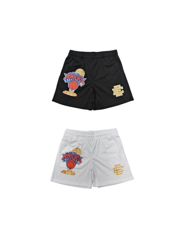 Eric Emanuel Streetwear New York Knicks Trophy Graphic And Side Monogram Print Mesh Athletic Shorts 2 colors 29378329