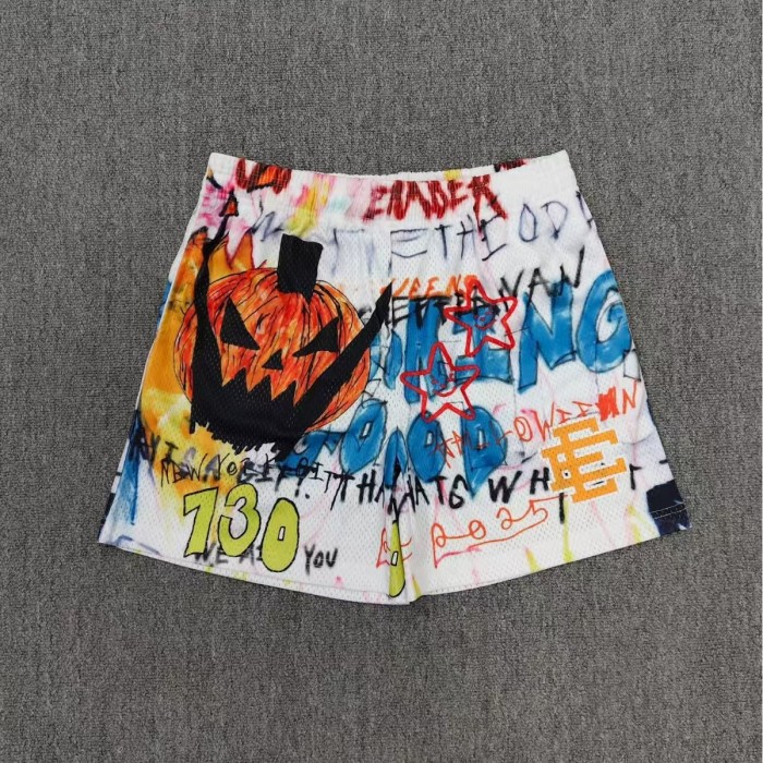 Eric Emanuel Retro Casual Mix Style Star Stripe Cloud Camo Graffiti Graphic Mesh Athletic Shorts 5 colors 29378724
