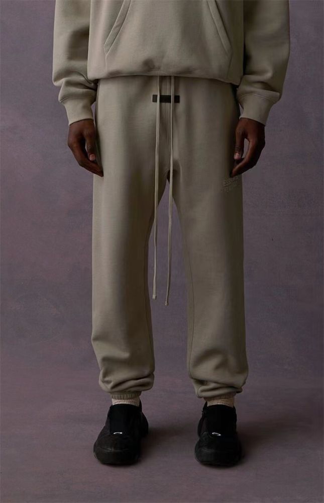 [50% Off]Fear Of God (Essentials) [Big & Tall for weights up to 220 lbs]1:1 quality version 3-D Silicone Drawstring Sweatpants 6 colors 22686201