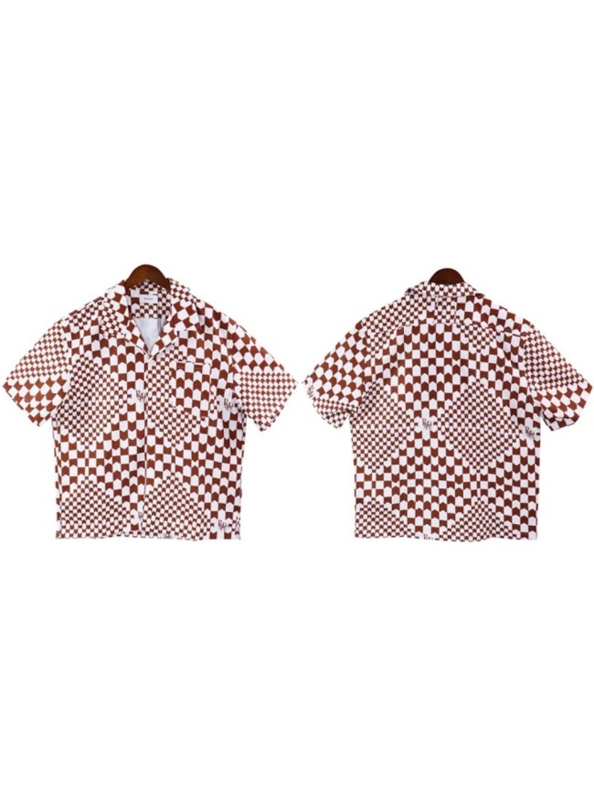 [50% Off]Rhude Multi-color checkerboard shirt tee 4 colors 22505310