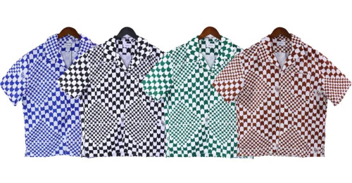 [50% Off]Rhude Multi-color checkerboard shirt tee 4 colors 22505310