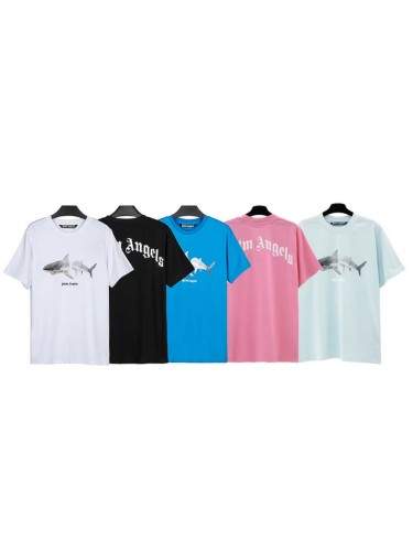 Shark Broken Tail Back Letter Print T- shirt 5 Colors 22716031