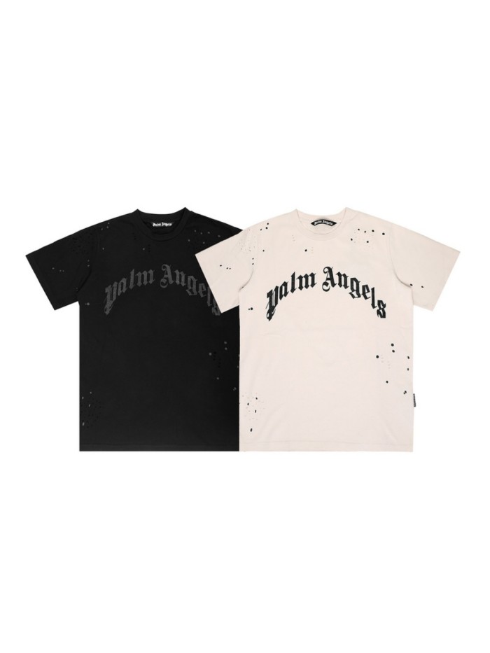 [50% Off]Palm Angels Reflective Printed Letter Short Sleeve 22730058