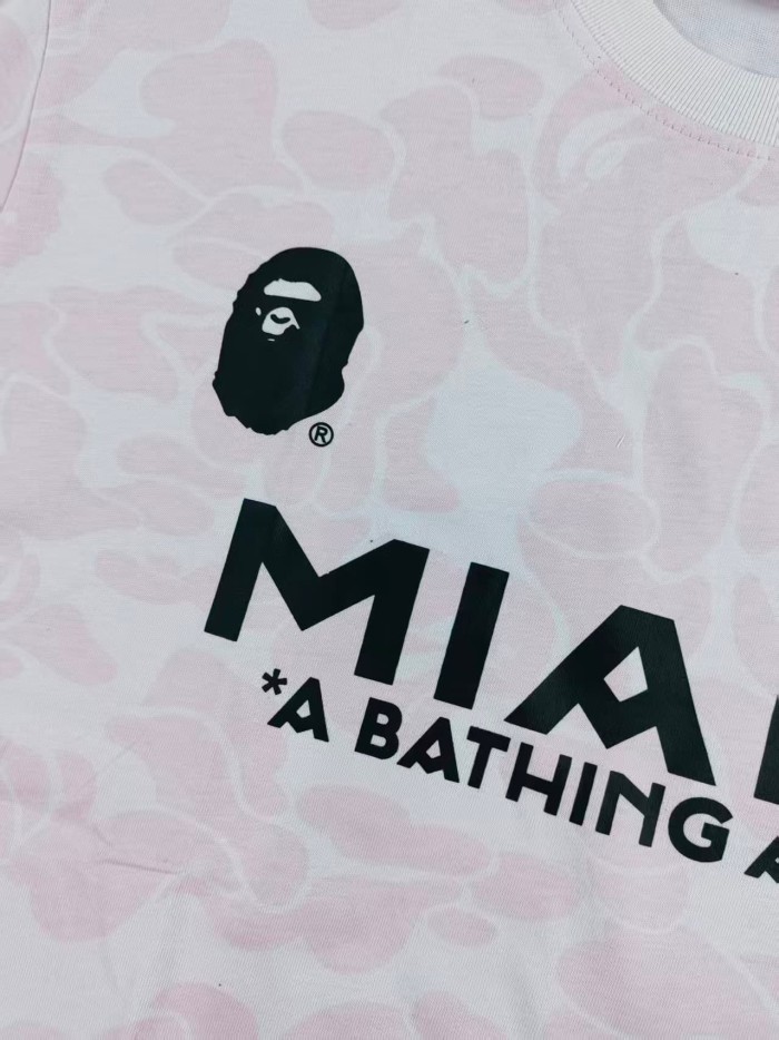 A Bathing Ape Bape Embroidered Badge Digital Print tee 3 colors 28491682